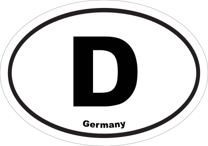 Germany D Oval Sticker