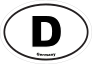 Germany D Oval Sticker