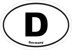 Germany D Oval Sticker