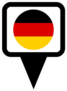 Germany Flag And Navigation Icon Sticker