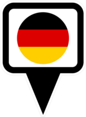 Germany Flag And Navigation Icon Sticker