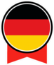 Germany Flag Button And Ribbon Sticker