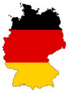 Germany Flag In Form Of Map Sticker
