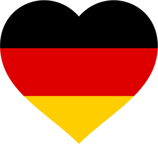 Germany Flag In Heart Sticker