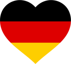 Germany Flag In Heart Sticker