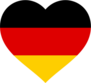 Germany Flag In Heart Sticker