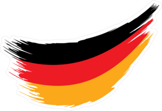 Germany Flag Paint Swish Sticker