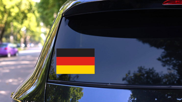 Germany Flag Sticker on a Rear Car Window (New) example