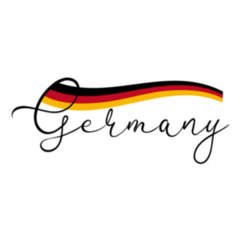 Germany Lettering With German National Colors Sticker