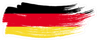 Germany National Flag Brush Stroke Sticker