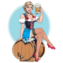 Germany Oktoberfest Waitress Sticker