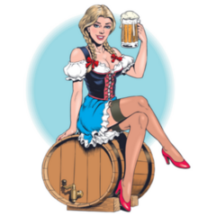 Germany Oktoberfest Waitress Sticker