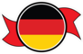 Germany Round Button Ribbon Sticker