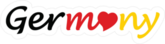 Germany Text With Heart Sticker