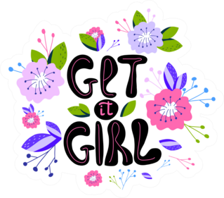Get It Girl Lettering Sticker