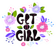 Get It Girl Lettering Sticker