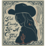 Get Lucky Be A Cowgirl Illustration Sticker
