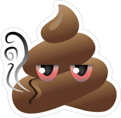 Gettin High Poop Emoji Sticker