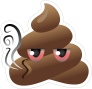 Gettin High Poop Emoji Sticker