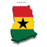 Ghana 3d Flag Map Sticker