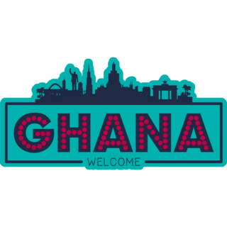 Ghana City Skyline Sticker