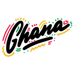 Ghana Creative Text Sticker
