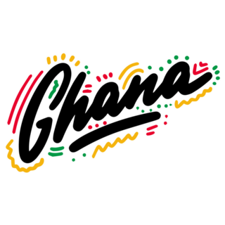 Ghana Creative Text Sticker