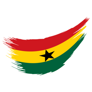 Ghana Flag Brush Sticker