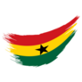 Ghana Flag Brush Sticker
