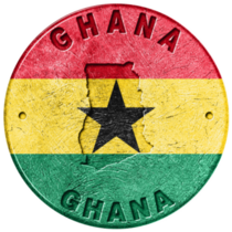 Ghana Flag Button Sticker