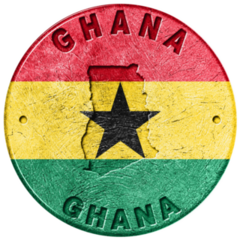Ghana Flag Button Sticker