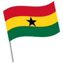Ghana Flag Cartoon Sticker