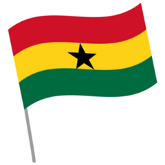 Ghana Flag Cartoon Sticker