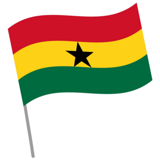 Ghana Flag Cartoon Sticker