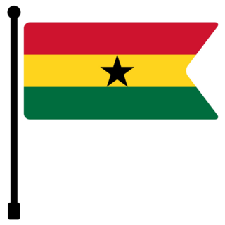 Ghana Flag Icon Sticker