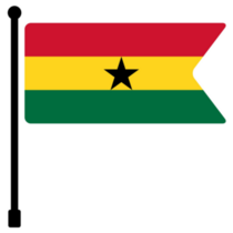Ghana Flag Icon Sticker