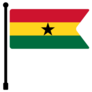 Ghana Flag Icon Sticker