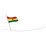 Ghana Flag Line Sticker