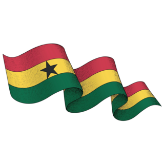 Ghana Flag Ribbon Sticker