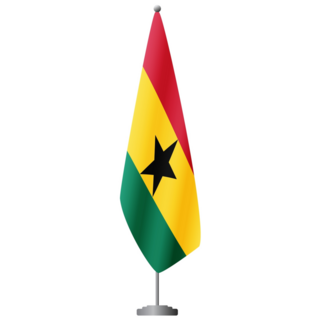 Ghana Flag Stand Sticker