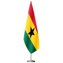 Ghana Flag Stand Sticker