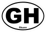 Ghana Gh Oval Sticker