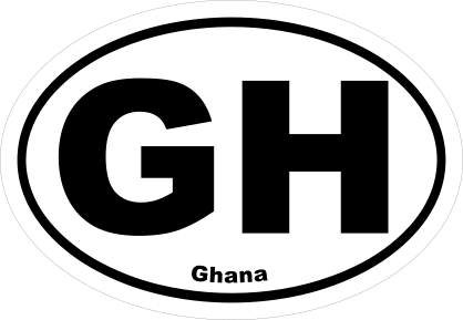 Ghana Gh Oval Sticker
