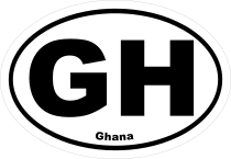 Ghana Gh Oval Sticker