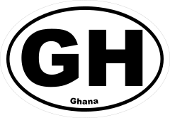 Ghana Gh Oval Sticker