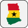 Ghana Map Silhouette Sticker