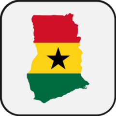 Ghana Map Silhouette Sticker