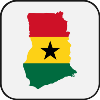 Ghana Map Silhouette Sticker
