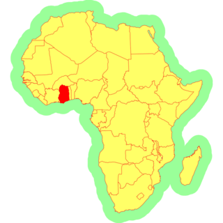 Ghana On Africa Map Sticker