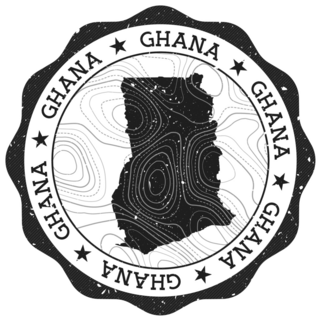 Ghana Outdoor Stamp Sticker